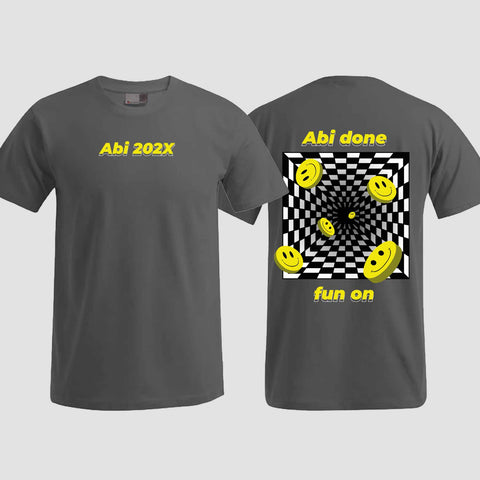 1054 "Abi done" Abi T-Shirt beidseitig bedruckt