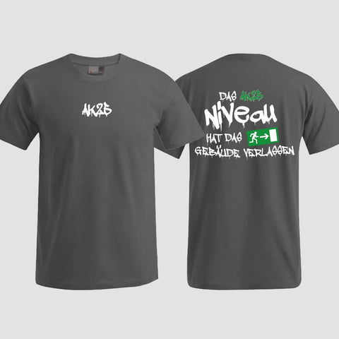 1035 "Niveau" Abschluss T-Shirt beidseitig bedruckt