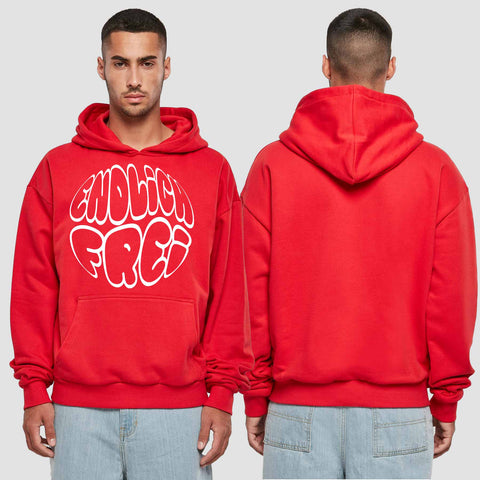1034 "endlich Frei" Abi/Abschluss Premium Oversize Hoodie einseitig bedruckt