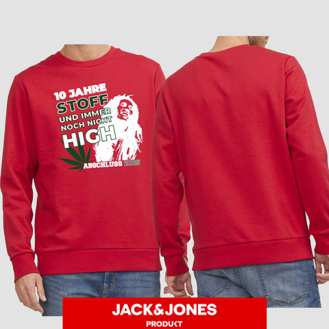 1030 "Stoff" Abschluss Sweatshirt by Jack&Jones einseitig bedruckt