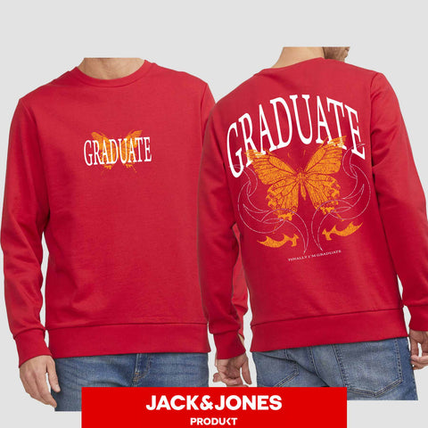 1052 "Graduate" Abschluss Sweatshirt by Jack&Jones beidseitig bedruckt