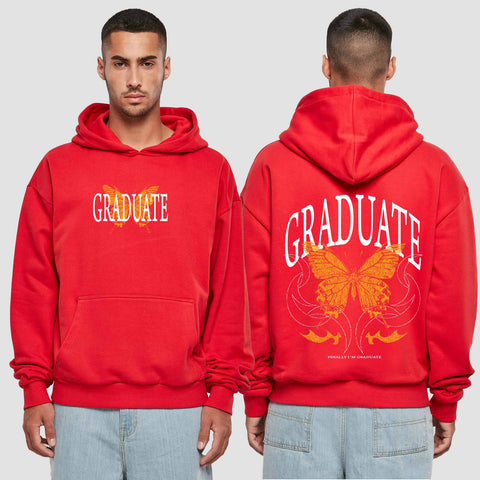 1052 "Graduate" Abi / Abschluss Premium Oversize Hoodie beidseitig bedruckt
