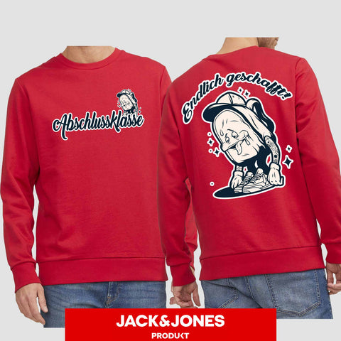 1058 "Endlich" Abschluss Sweatshirt by Jack&Jones beidseitig bedruckt