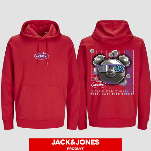 1055 "Welt, mach dich bereit" Abschluss Hoodie by Jack&Jones beidseitig bedruckt