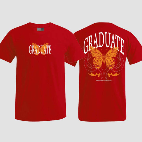 1052 "Graduate" Abi / Abschluss T-Shirt beidseitig bedruckt