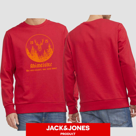 1004 "Abimeister" Abi Sweatshirt by Jack&Jones einseitig bedruckt