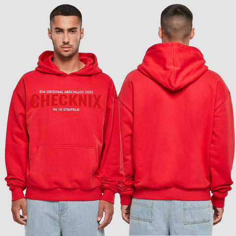 1029 "checknix" Abschluss Premium Oversize Hoodie einseitig bedruckt