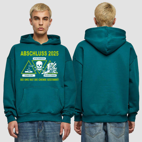 1032 "die Chemie" Abschluss Premium Oversize Hoodie einseitig bedruckt