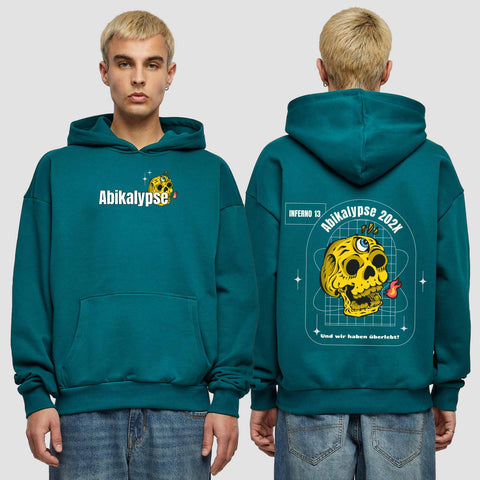 1056 "Abikalypse" Abi Premium Oversize Hoodie beidseitig bedruckt
