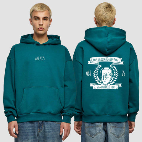 1007 "ABInale Phase" Abi Premium Oversize Hoodie beidseitig bedruckt