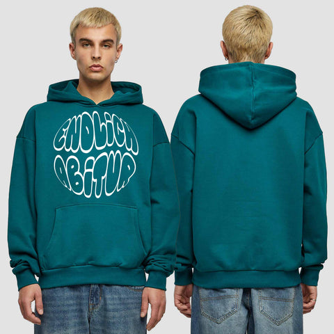 1038 "endlich Abitur" Abi Premium Oversize Hoodie einseitig bedruckt