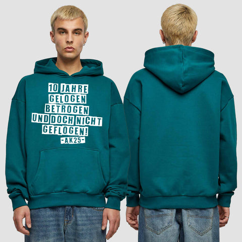 1030 "nicht geflogen" Abschluss Premium Oversize Hoodie einseitig bedruckt
