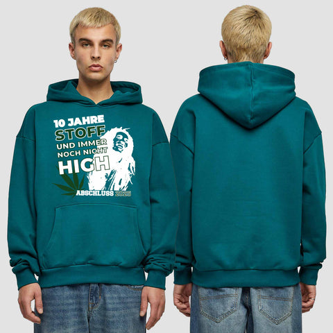1030 "der Stoff" Abschluss Premium Oversize Hoodie einseitig bedruckt