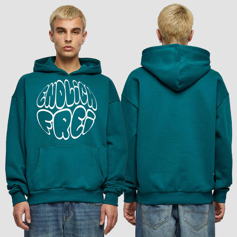 1034 "endlich Frei" Abi/Abschluss Premium Oversize Hoodie einseitig bedruckt