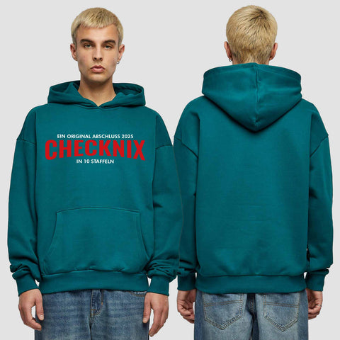 1029 "checknix" Abschluss Premium Oversize Hoodie einseitig bedruckt