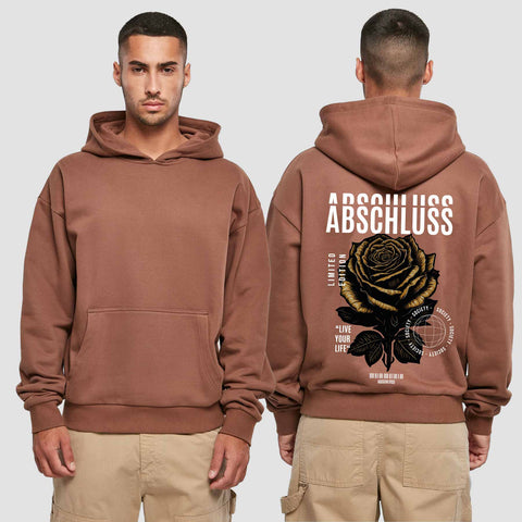 1041 "Rose" Abschluss Premium Oversize Hoodie einseitig bedruckt