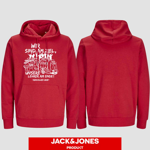 1044 "Lehrer am Ende" Abschluss Hoodie by Jack&Jones einseitig bedruckt
