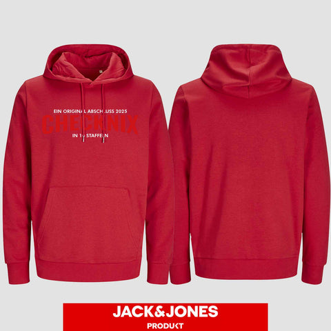 1029 "CHECKNIX" Abschluss Hoodie by Jack&Jones einseitig bedruckt