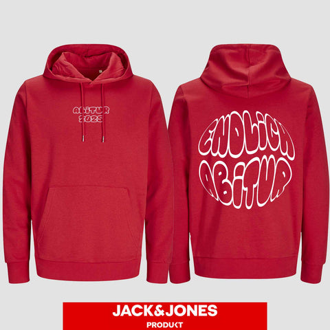 1037 "Endlich Abitur" Abi Hoodie by Jack&Jones beidseitig bedruckt