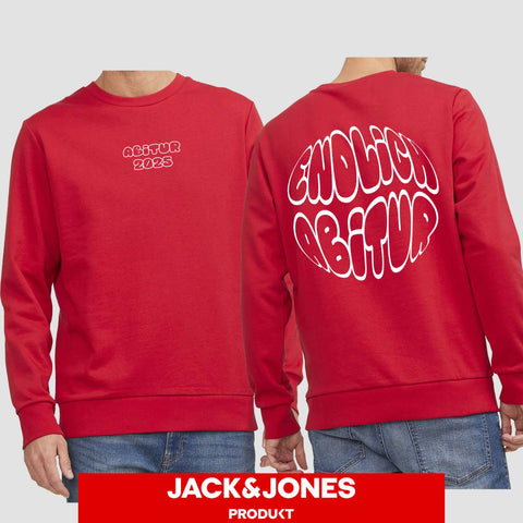 1037 "Endlich frei" Abi Sweatshirt by Jack&Jones beidseitig bedruckt