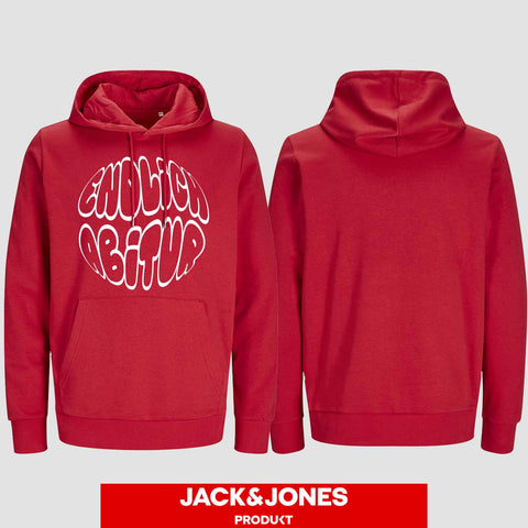 1038 "Endlich Abitur" Abi Hoodie by Jack&Jones einseitig bedruckt