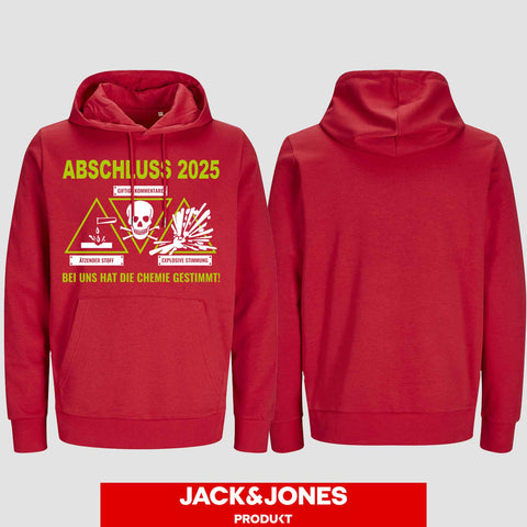 1032 "Chemie" Abschluss Hoodie by Jack&Jones einseitig bedruckt