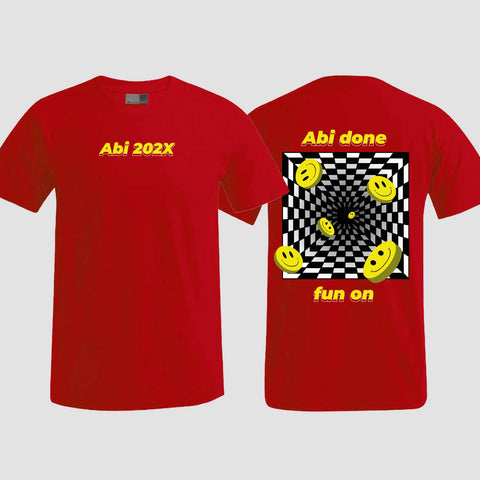 1054 "Abi done" Abi T-Shirt beidseitig bedruckt