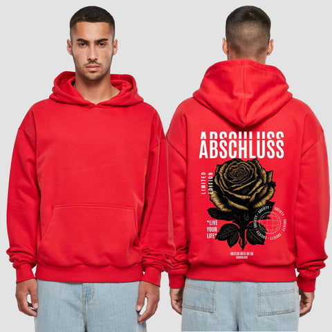 1041 "Rose" Abschluss Premium Oversize Hoodie einseitig bedruckt