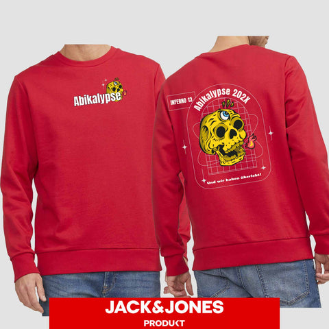 1056 "Abikalypse" Abi Sweatshirt by Jack&Jones beidseitig bedruckt