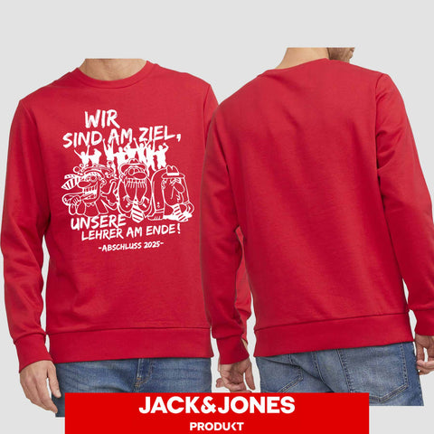 1044 "Lehrer am Ende" Abschluss Sweatshirt by Jack&Jones einseitig bedruckt