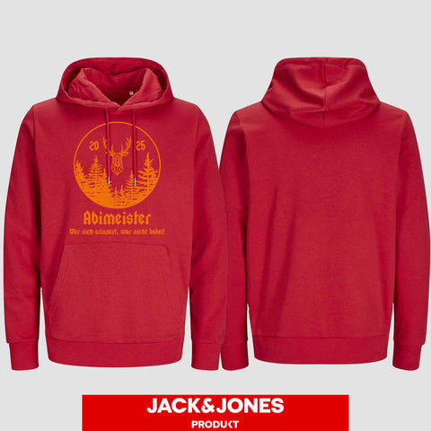 1004 "Abimeister" Abi Hoodie by Jack&Jones einseitig bedruckt