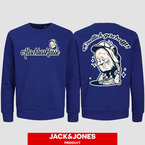 1058 "Endlich" Abschluss Sweatshirt by Jack&Jones beidseitig bedruckt