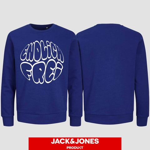 1034 "Endlich Frei" Abi/Abschluss Sweatshirt by Jack&Jones einseitig bedruckt