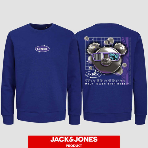 1055 "Welt, mach dich bereit" Abschluss Sweatshirt by Jack&Jones beidseitig bedruckt