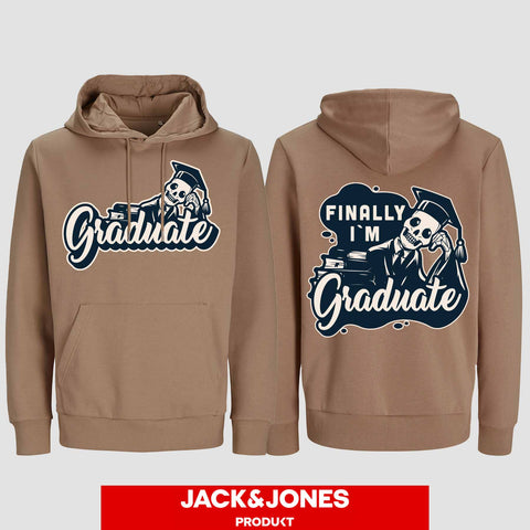 1059 "Graduate" ABI / Abschluss Hoodie by Jack&Jones beidseitig bedruckt