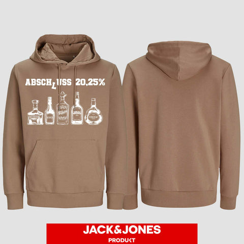 1039 "Abschluss 20,25%" Abschluss Hoodie by Jack&Jones einseitig bedruckt
