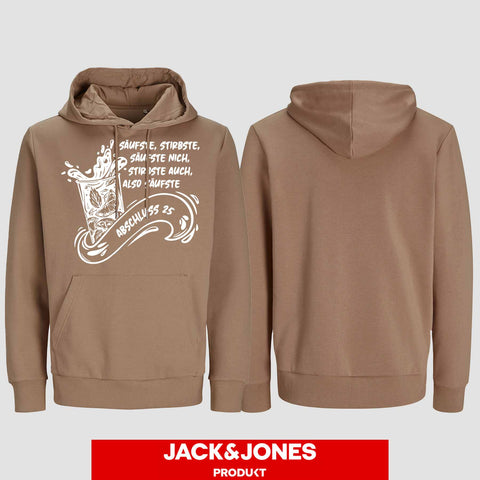 1048 "Säufste" Abschluss Hoodie by Jack&Jones einseitig bedruckt