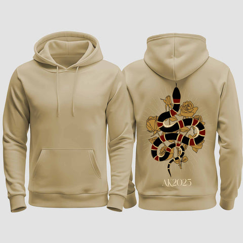 1042 "Snake" Abschluss regular College Hoodie einseitig bedruckt