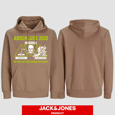 1032 "Chemie" Abschluss Hoodie by Jack&Jones einseitig bedruckt