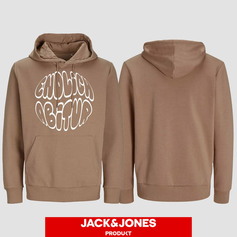 1038 "Endlich Abitur" Abi Hoodie by Jack&Jones einseitig bedruckt