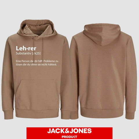 1049 "Definition Lehrer" Abschluss Hoodie by Jack&Jones einseitig bedruckt