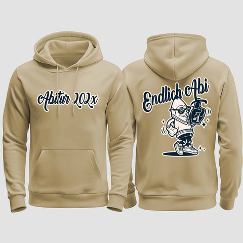 1060 "Endlich Abi" Abschluss regular College Hoodie beidseitig bedruckt