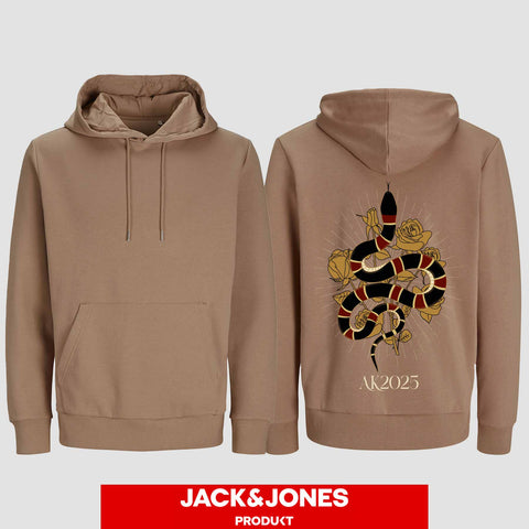 1042 "Snake Streetwear" Abschluss Hoodie by Jack&Jones einseitig bedruckt