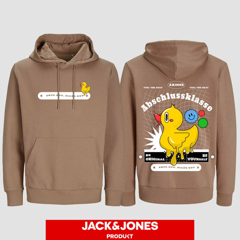 1053 "Ente gut, alles gut"  Abschluss Hoodie by Jack&Jones beidseitig bedruckt