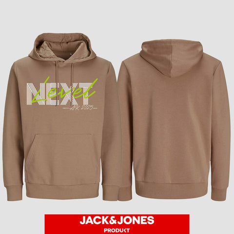 1045 "Next Level" Abschluss Hoodie by Jack&Jones einseitig bedruckt