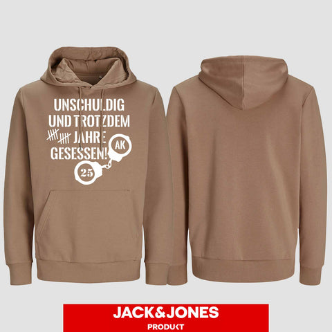 1008 "Unschuldig gesessen" Abschluss Hoodie by Jack&Jones einseitig bedruckt