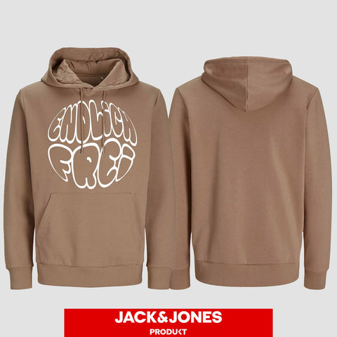 1034 "Endlich frei" Abschluss / ABI Hoodie by Jack&Jones einseitig bedruckt