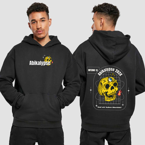 1056 "Abikalypse" Abi Premium Oversize Hoodie beidseitig bedruckt