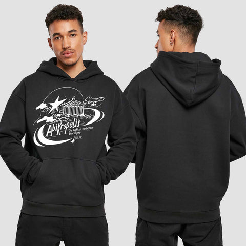 1046 "Abikropolis" Abi Premium Oversize Hoodie einseitig bedruckt