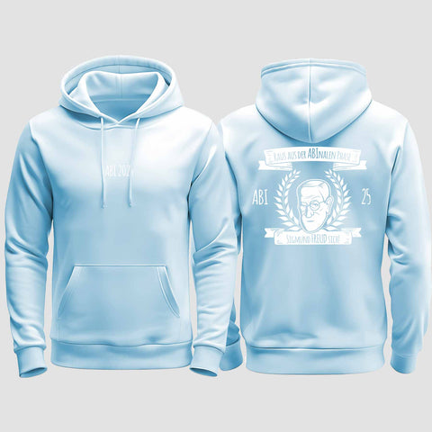 1007 "Abinale Phase" Abi regular College Hoodie beidseitig bedruckt